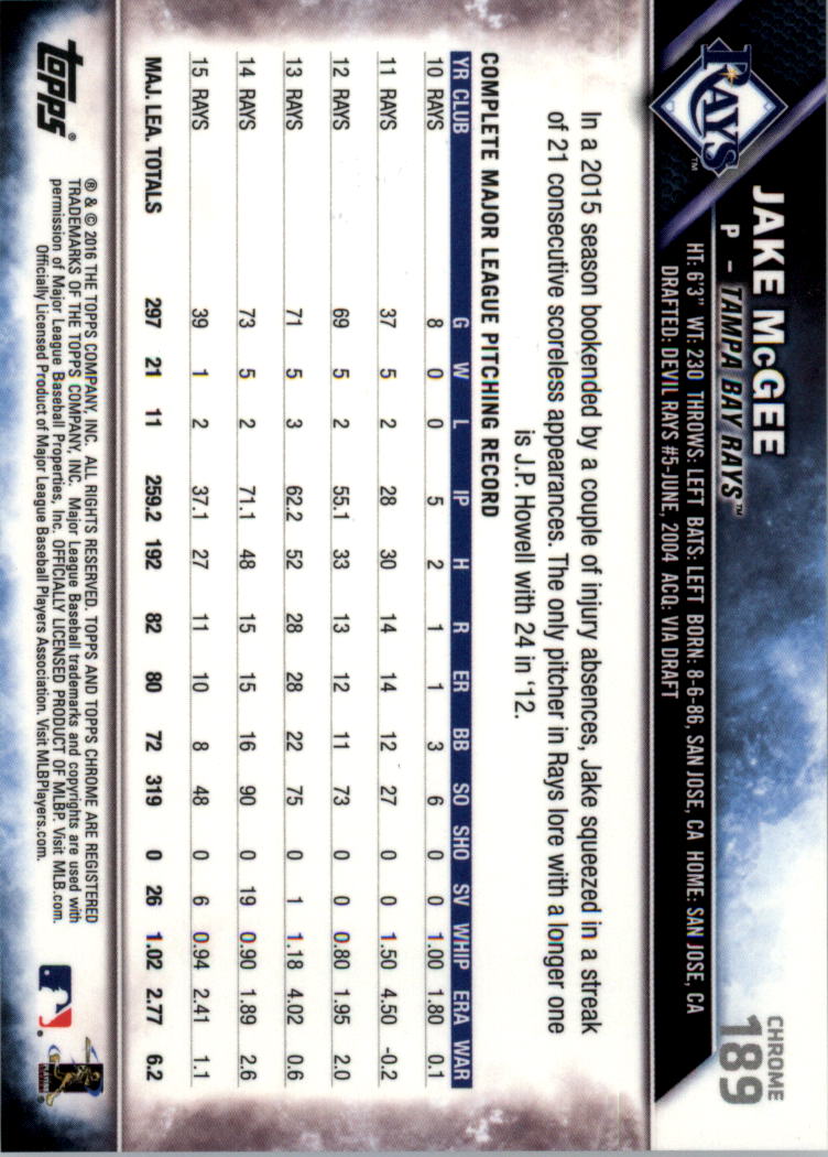 2016 Topps Cromato Zaffiro Edizione Baseball 102-201 A SCELTA - Foto 171 di 193