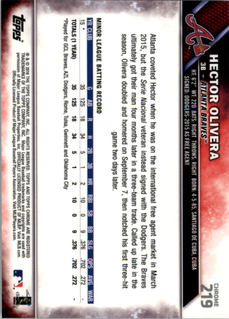 Béisbol 202-301 2016 cromo edición zafiro 202-301 tú eliges - Imagen 37 de 191