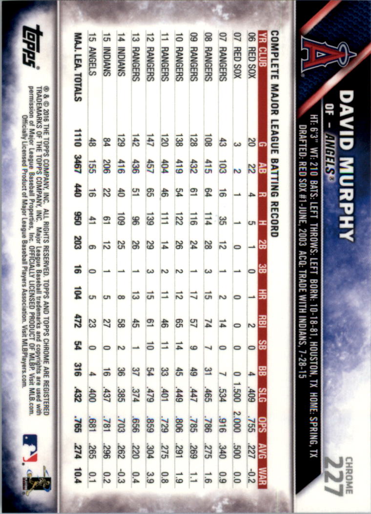 Béisbol 202-301 2016 cromo edición zafiro 202-301 tú eliges - Imagen 51 de 191