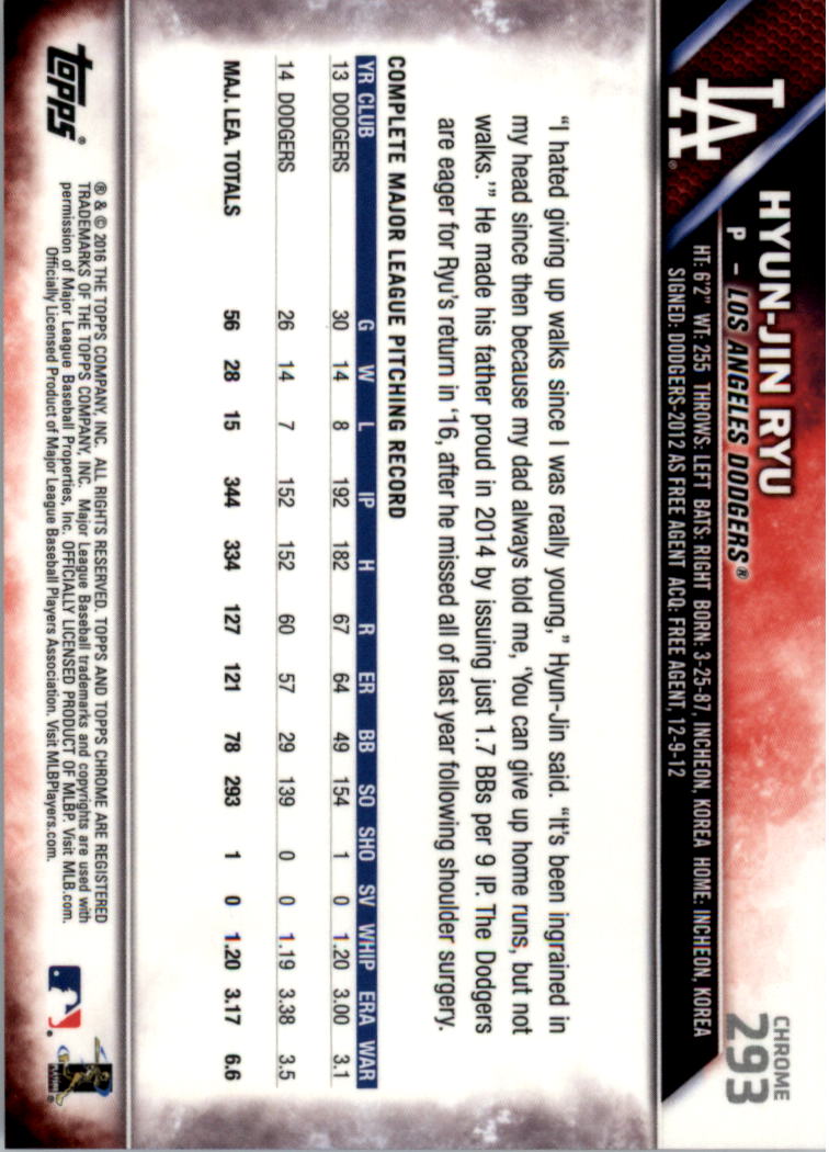 Béisbol 202-301 2016 cromo edición zafiro 202-301 tú eliges - Imagen 175 de 191
