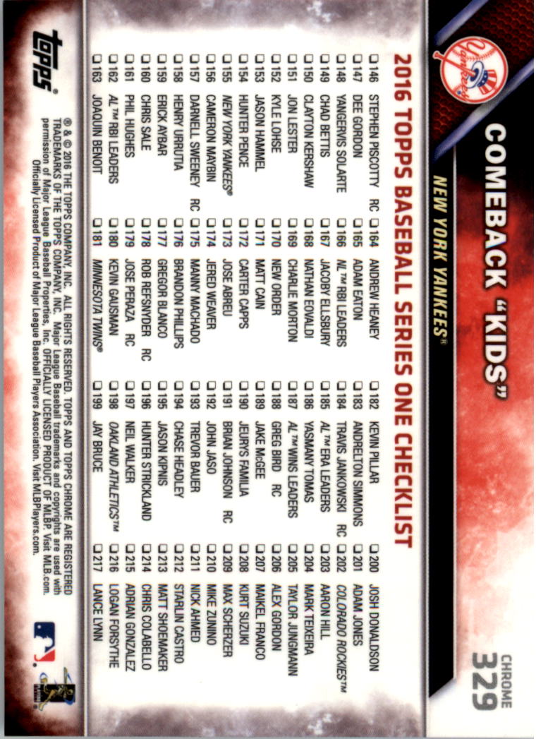 2016 Topps Chrome Sapphire Edition Baseball 302-401 YOU PICK - Picture 55 of 194