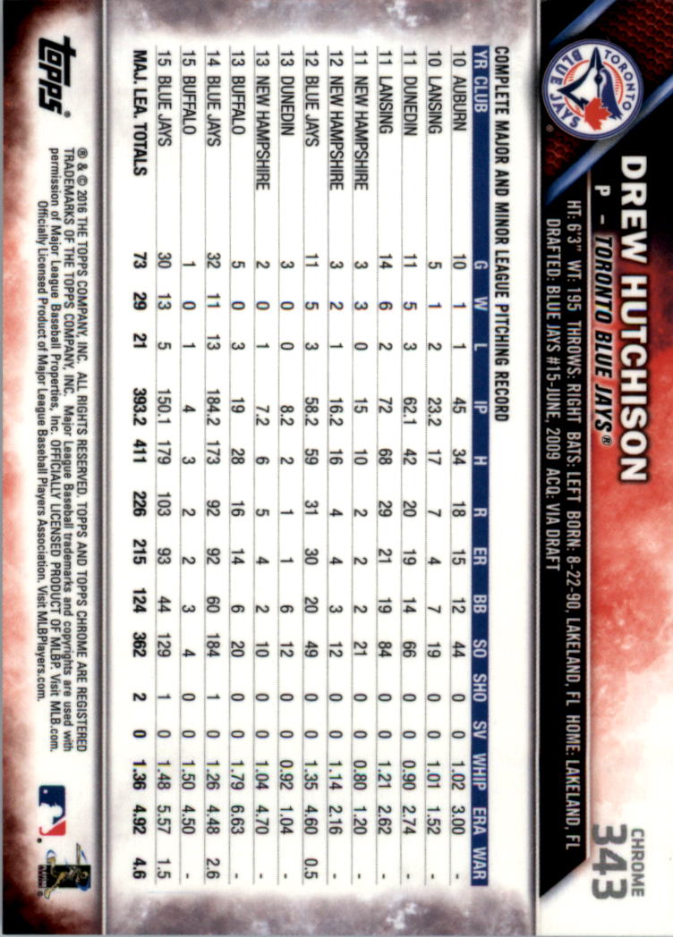 2016 Topps Chrome Sapphire Edition Baseball 302-401 YOU PICK - Picture 83 of 194