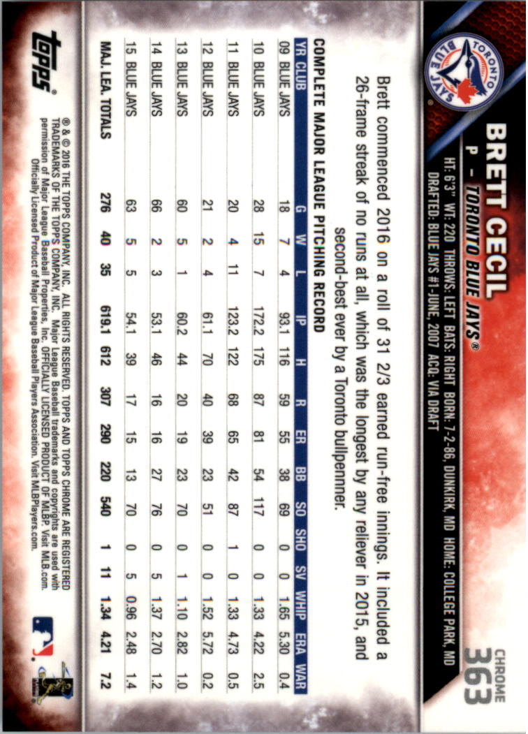 2016 Topps Chrome Sapphire Edition Baseball 302-401 YOU PICK - Picture 120 of 194