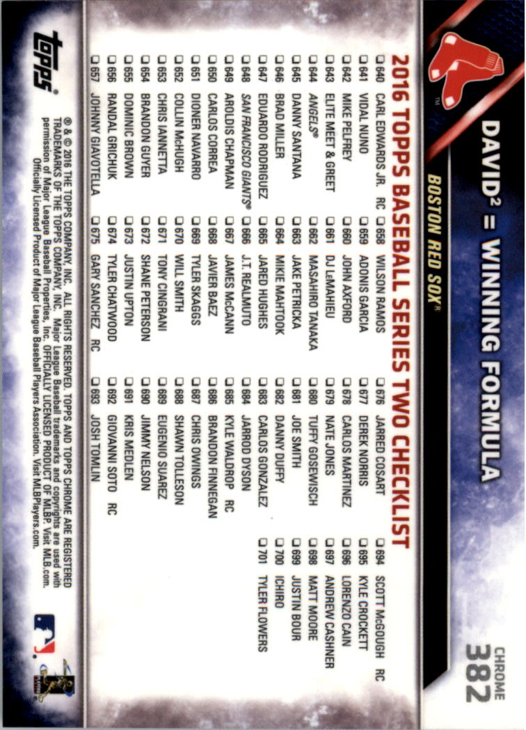 2016 Topps Chrome Sapphire Edition Baseball 302-401 YOU PICK - Picture 158 of 194