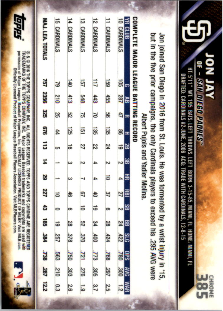 2016 Topps Chrome Sapphire Edition Baseball 302-401 YOU PICK - Picture 164 of 194
