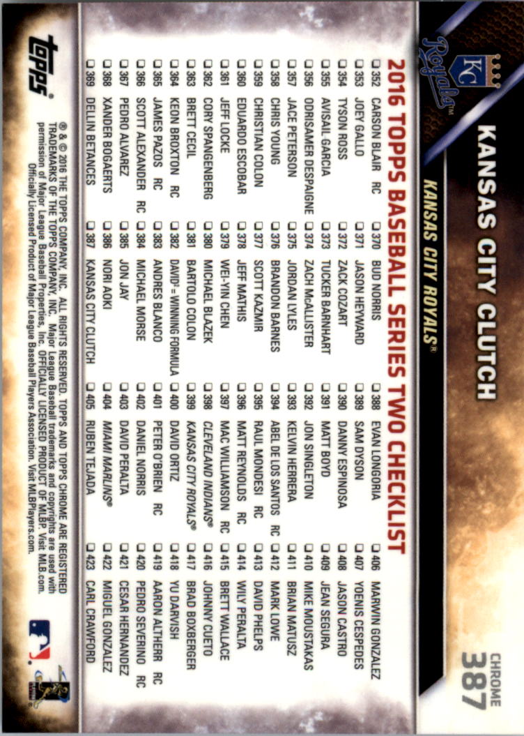 2016 Topps Chrome Sapphire Edition Baseball 302-401 YOU PICK - Picture 168 of 194