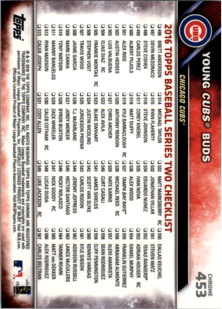 2016 Topps Chrome Sapphire Edition Baseball 402-501 YOU PICK - Picture 105 of 197