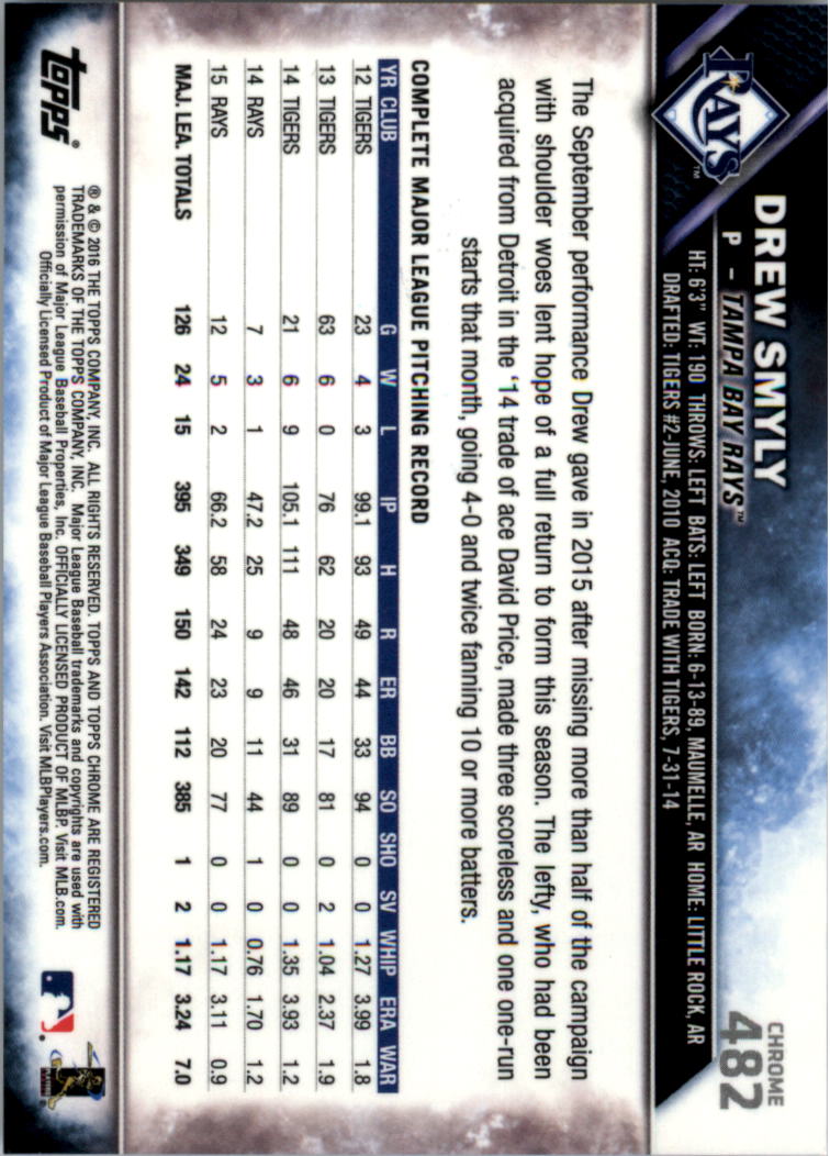 2016 Topps Chrome Sapphire Edition Baseball 402-501 YOU PICK - Picture 163 of 197