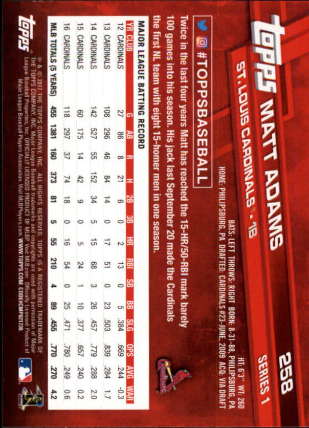 2017 Topps Baseball #251-502 - Picture 13 of 177