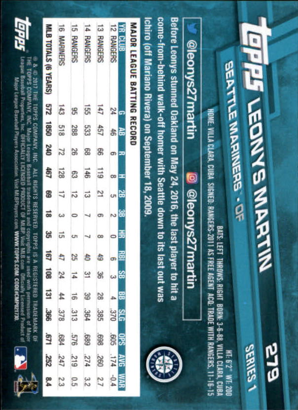 2017 Topps Baseball #251-502 - Picture 53 of 177