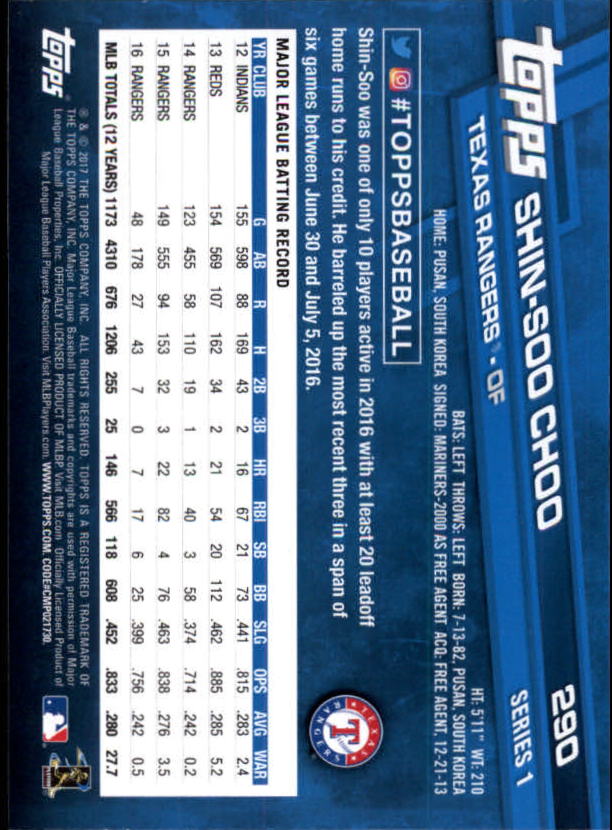 2017 Topps Baseball #251-502 - Picture 69 of 177