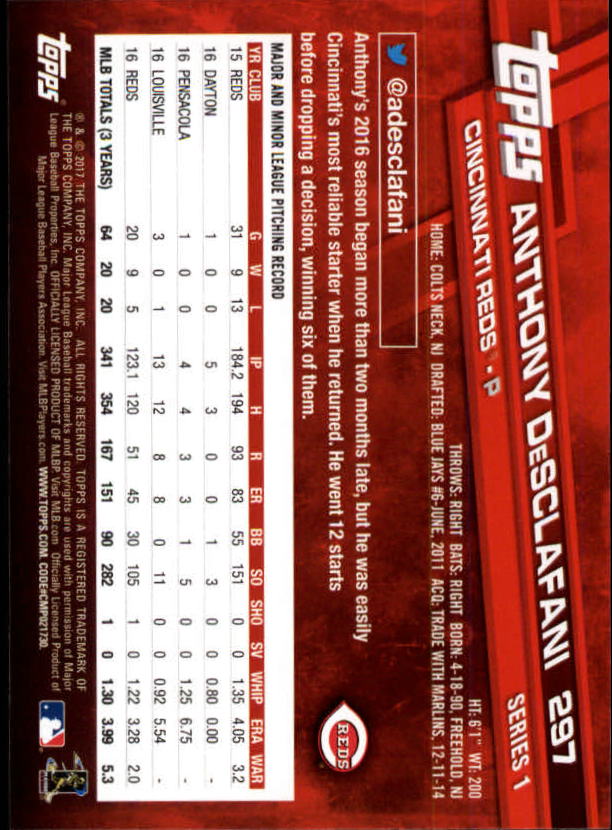 2017 Topps Baseball #251-502 - Picture 81 of 177