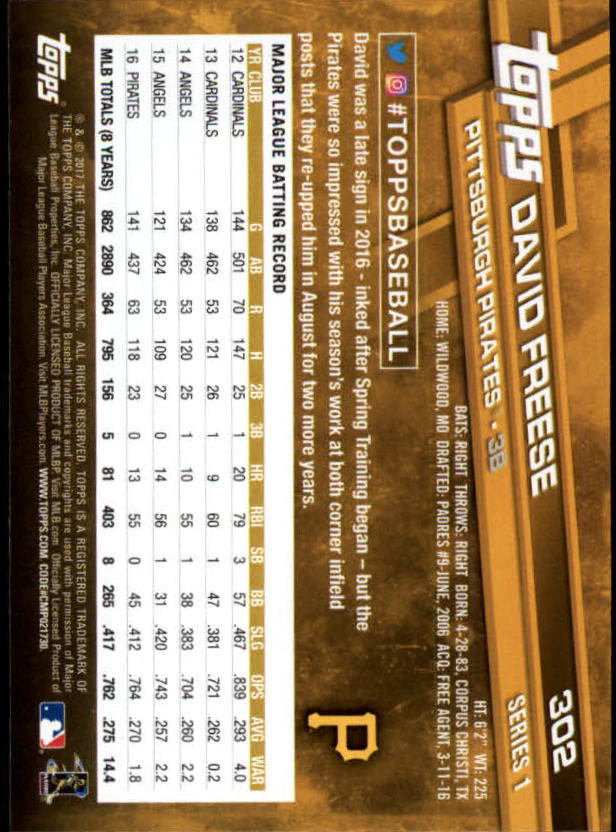 2017 Topps Baseball #251-502 - Picture 89 of 177