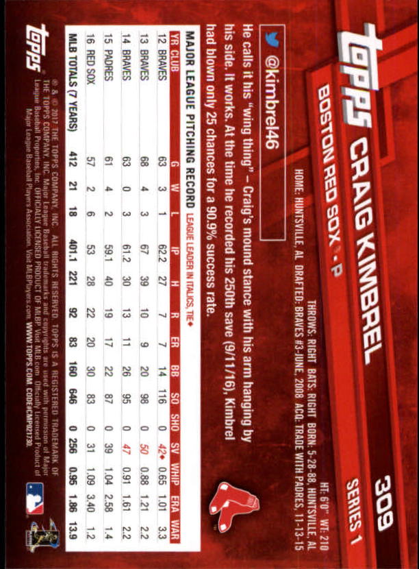 2017 Topps Baseball #251-502 - Picture 101 of 177