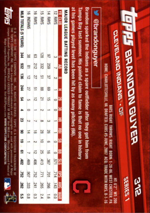 2017 Topps Baseball #251-502 - Picture 107 of 177