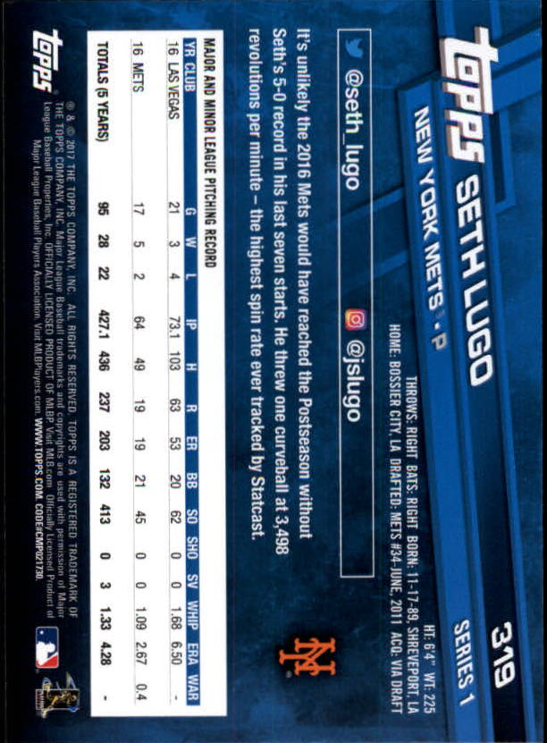 2017 Topps Baseball #251-502 - Picture 121 of 177