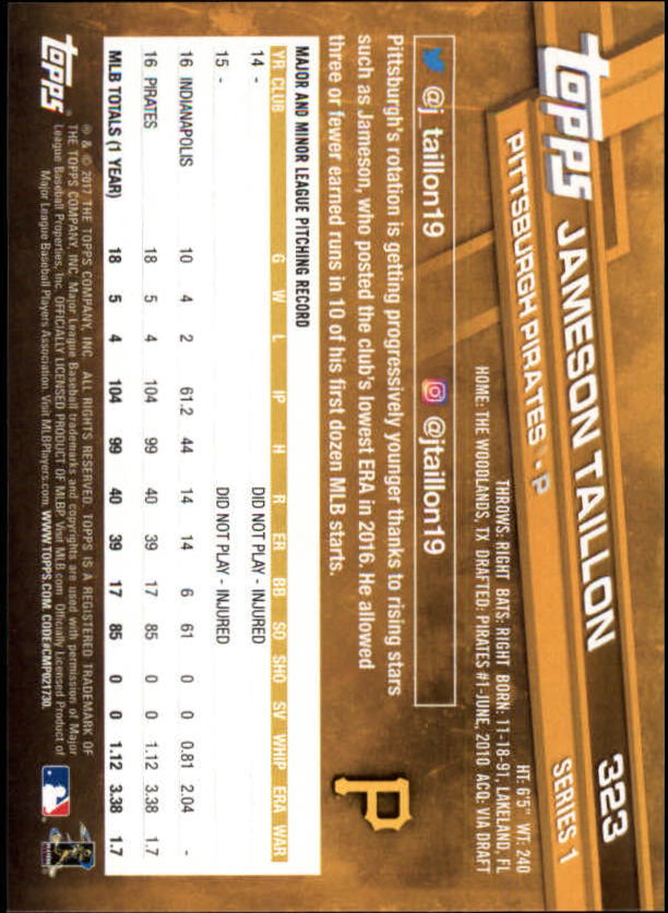 2017 Topps Baseball #251-502 - Picture 129 of 177