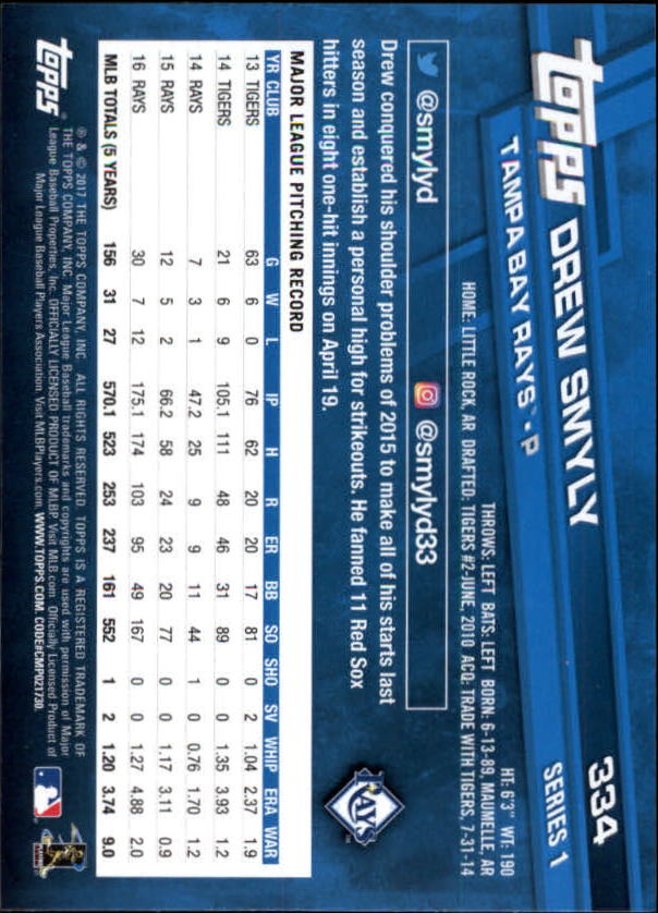 2017 Topps Baseball #251-502 - Picture 149 of 177
