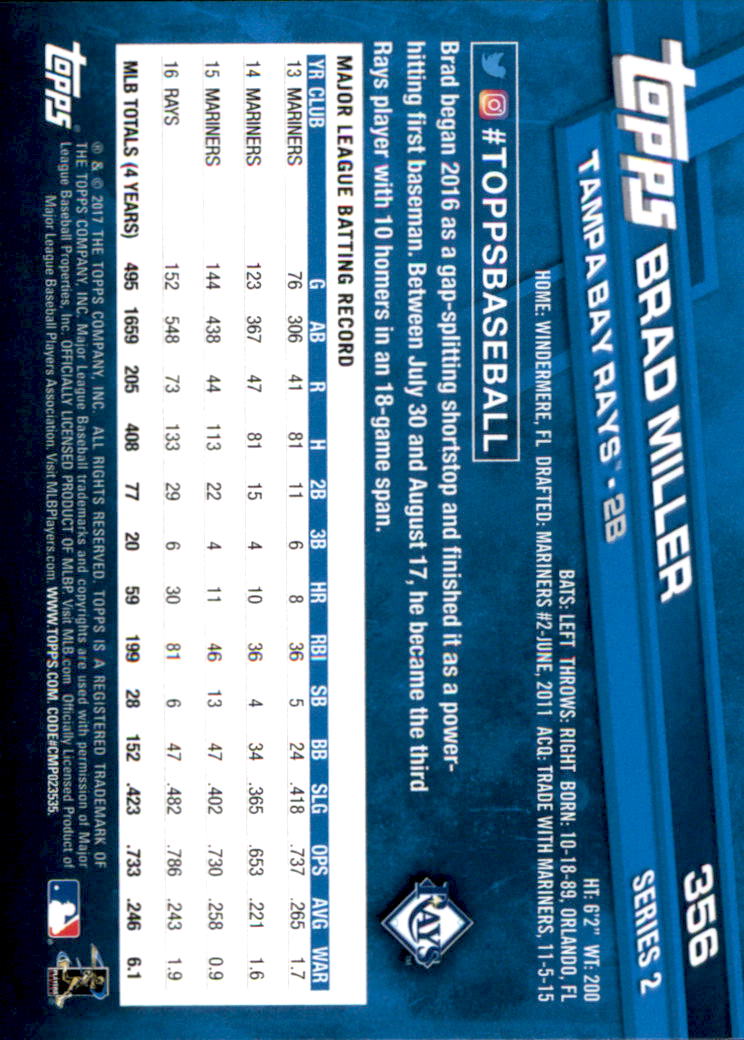 2017 Topps Baseball 301-400 YOU PICK - Picture 105 of 187