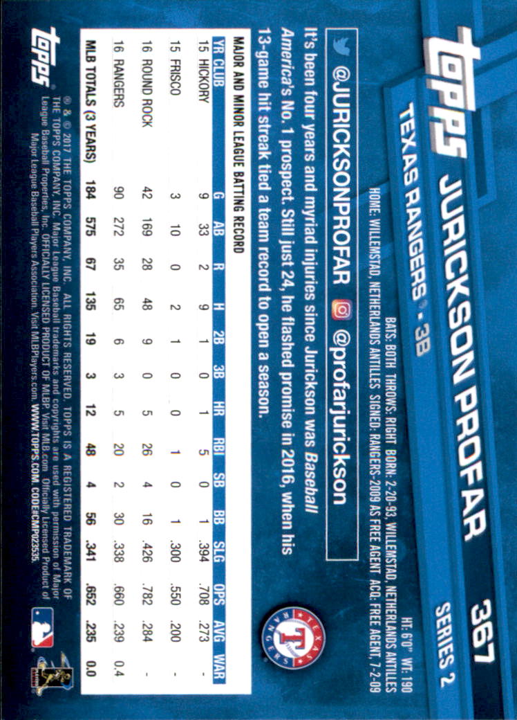 2017 Topps Baseball 301-400 YOU PICK - Picture 125 of 187