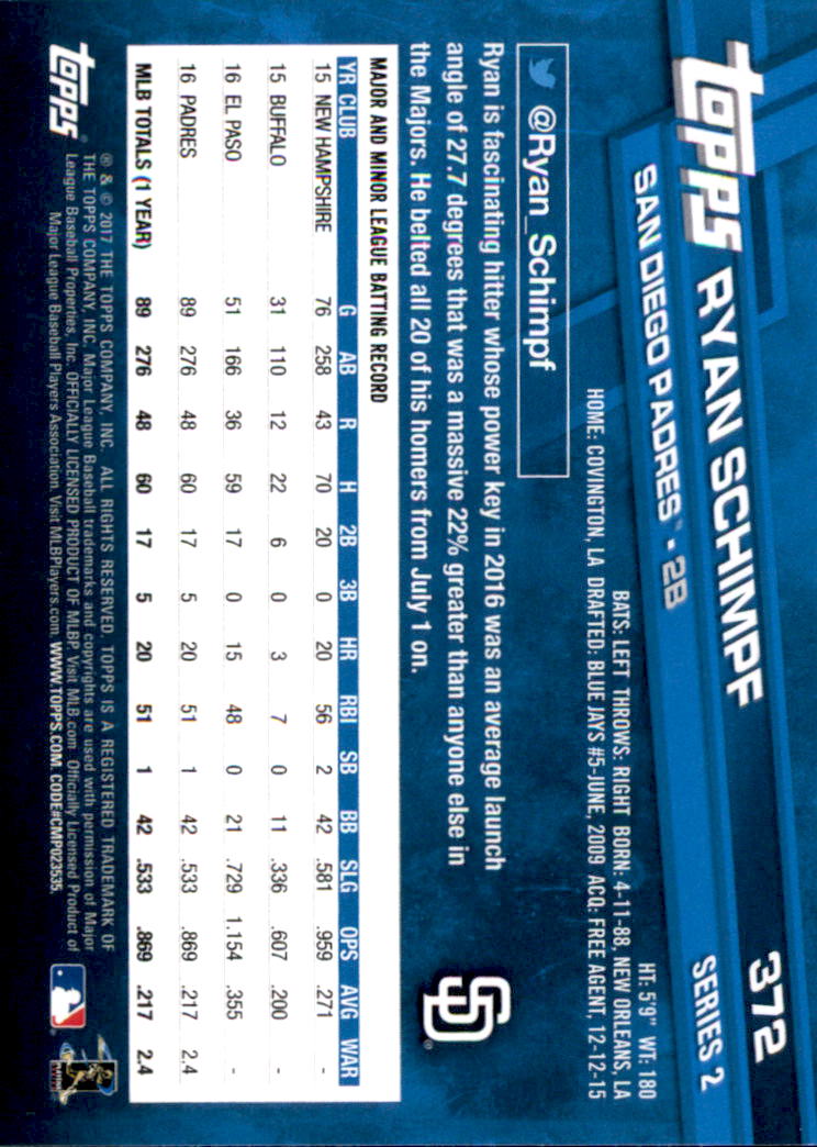2017 Topps Baseball 301-400 YOU PICK - Picture 135 of 187