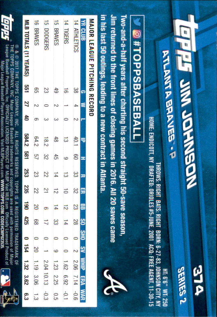 2017 Topps Baseball 301-400 YOU PICK - Picture 137 of 187