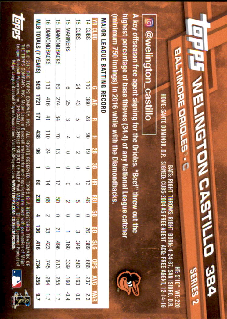 2017 Topps Baseball 301-400 YOU PICK - Picture 157 of 187