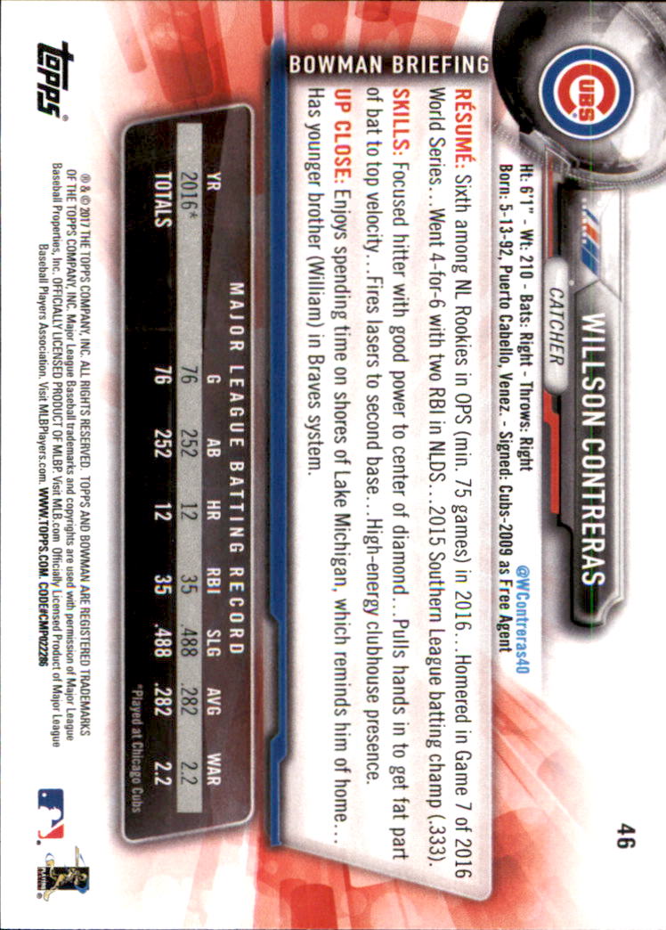 2017 Bowman Baseball & Parallels - Picture 89 of 213