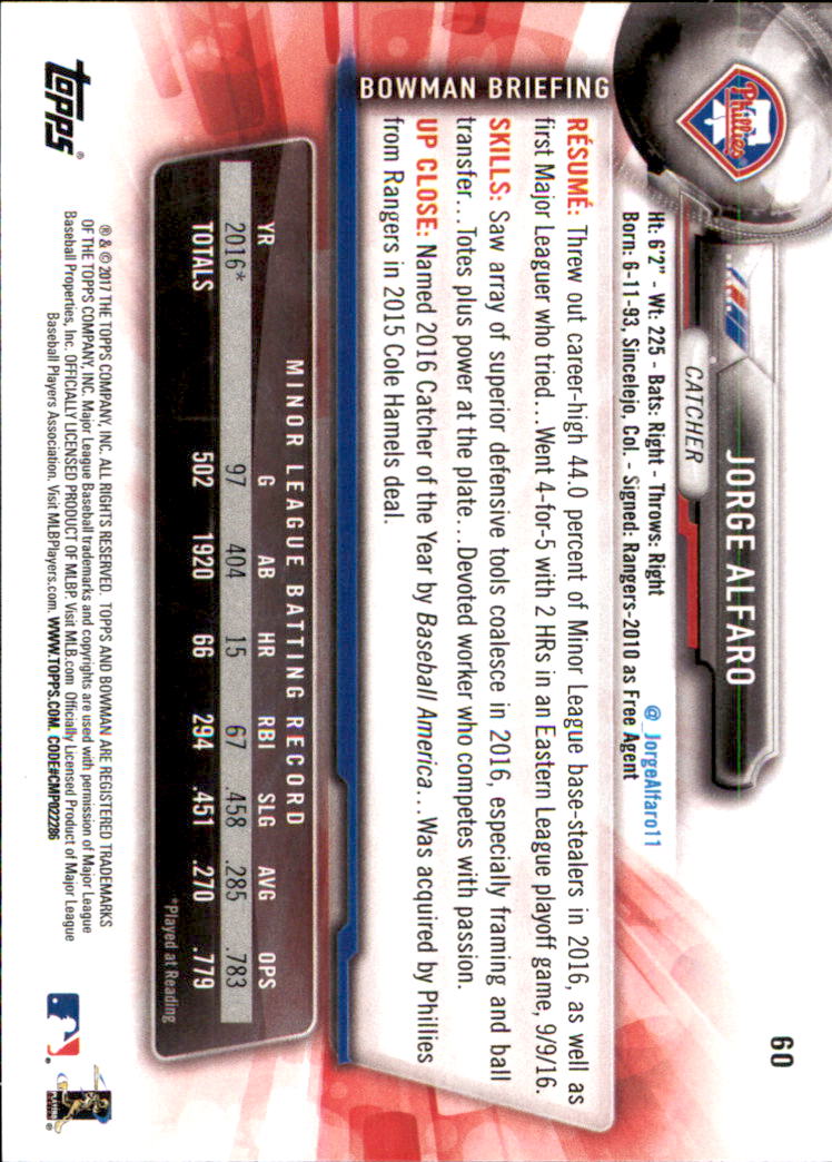 2017 Bowman Baseball & Parallels - Picture 117 of 213