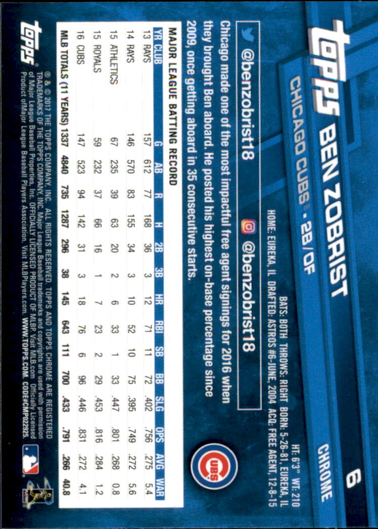 2017 Topps Chrome Baseball - Picture 8 of 240