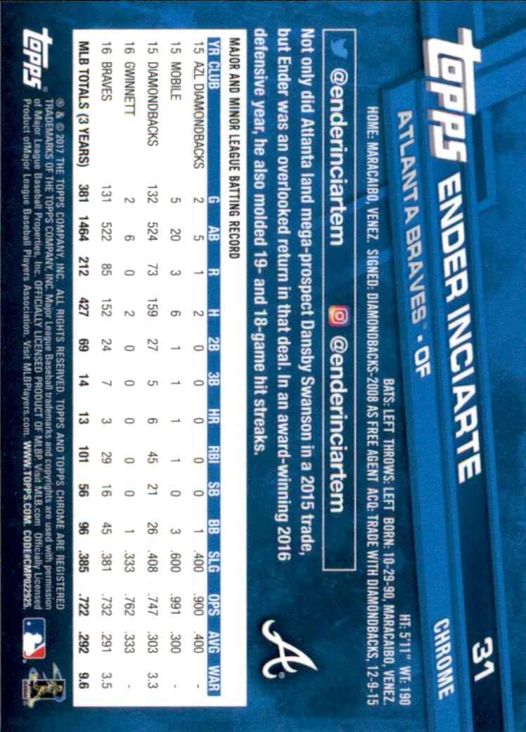 2017 Topps Chrome Baseball - Picture 38 of 240