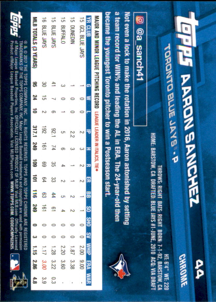 2017 Topps Chrome Baseball - Picture 55 of 240