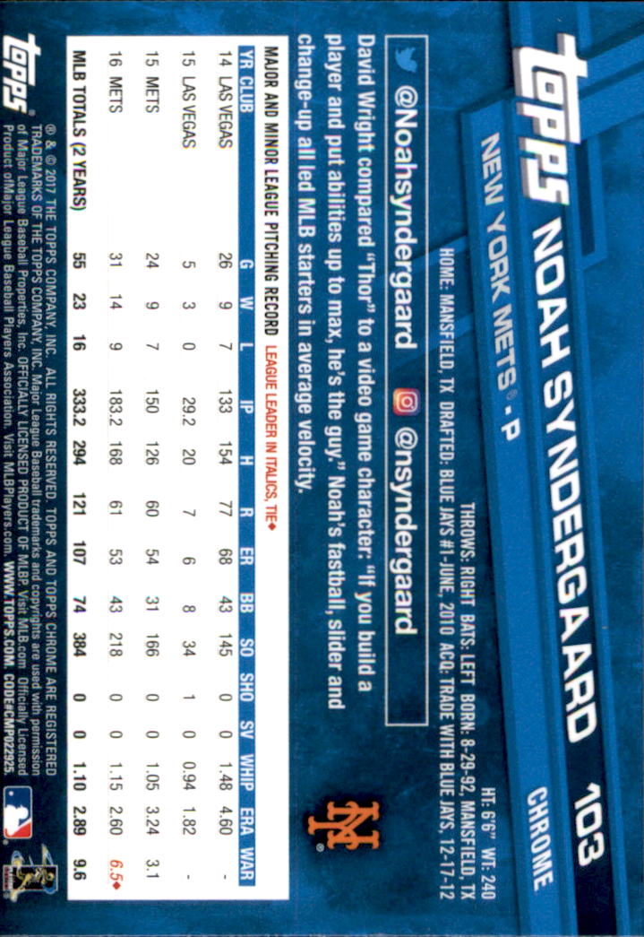2017 Topps Chrome Baseball - Picture 119 of 240