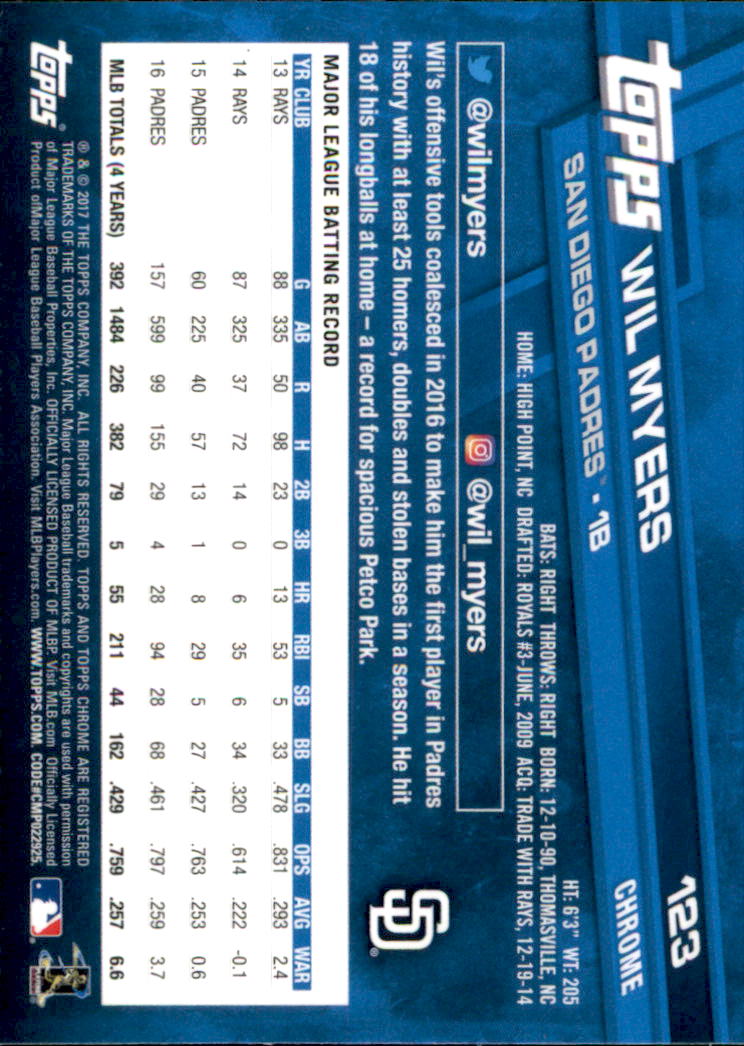 2017 Topps Chrome Baseball - Picture 148 of 240