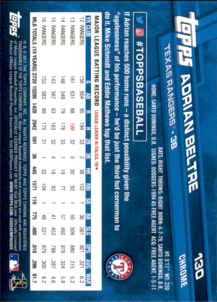 2017 Topps Chrome Baseball - Picture 156 of 240