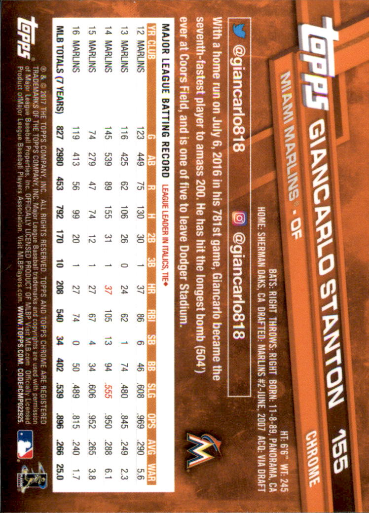 2017 Topps Chrome Baseball - Picture 183 of 240