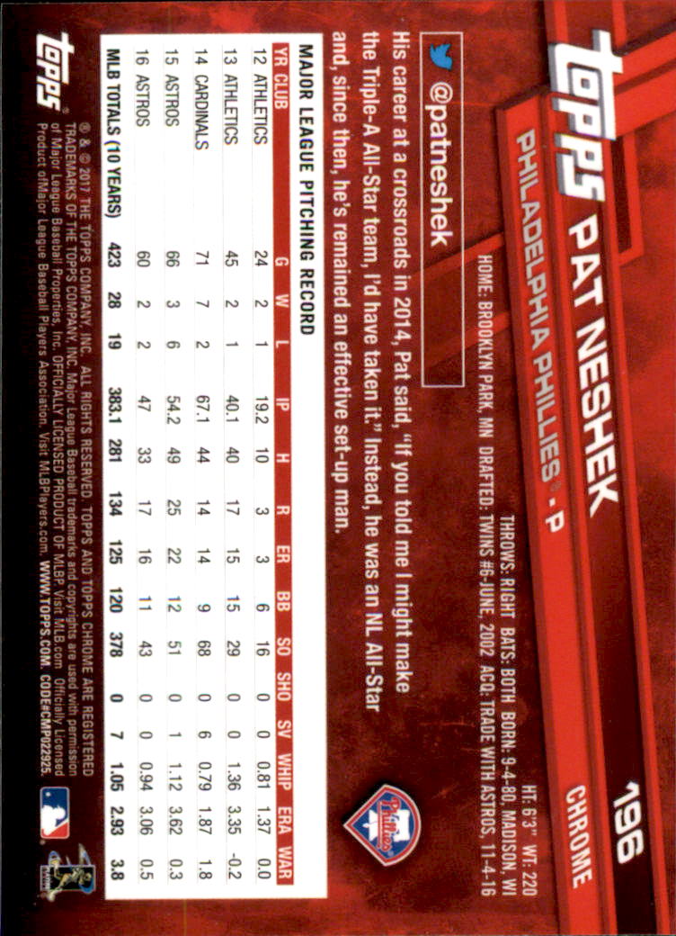 2017 Topps Chrome Baseball - Picture 234 of 240