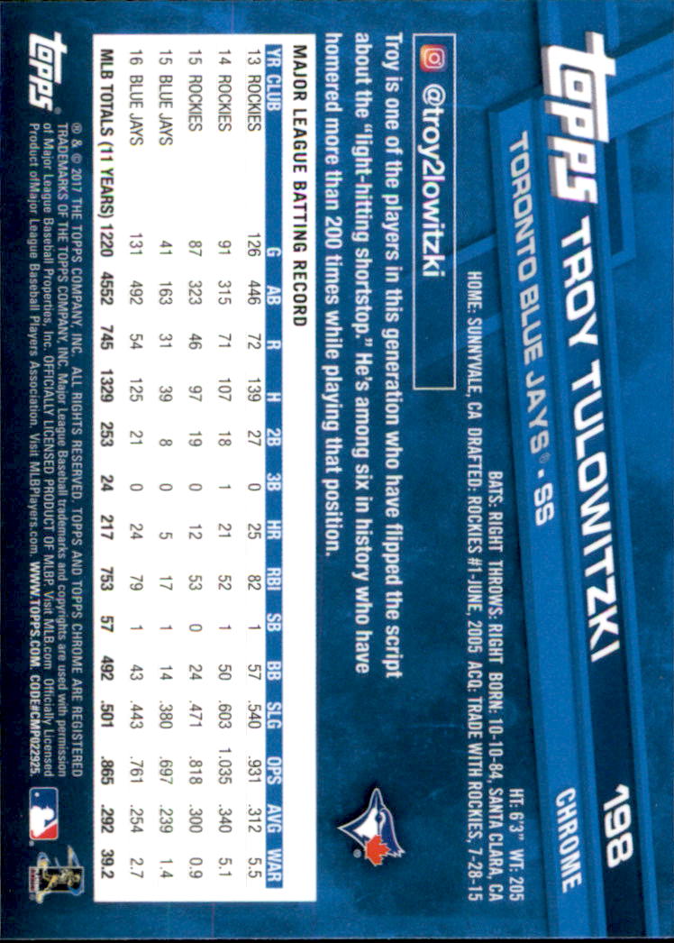 2017 Topps Chrome Baseball - Picture 238 of 240