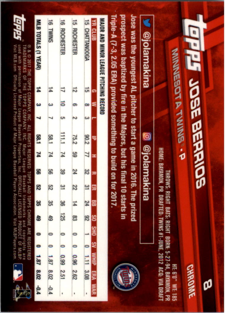 Béisbol Topps 2017 cromo edición zafiro 1-100 tú eliges - Imagen 17 de 199