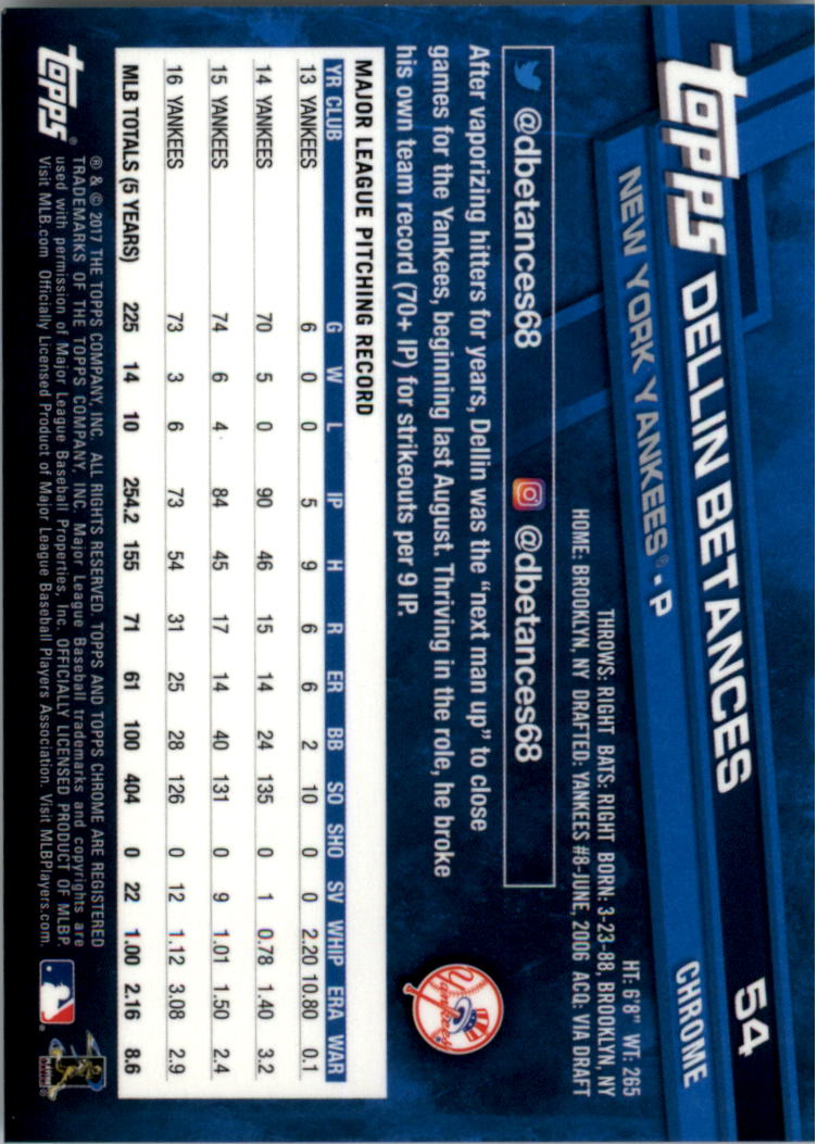 Béisbol Topps 2017 cromo edición zafiro 1-100 tú eliges - Imagen 107 de 199