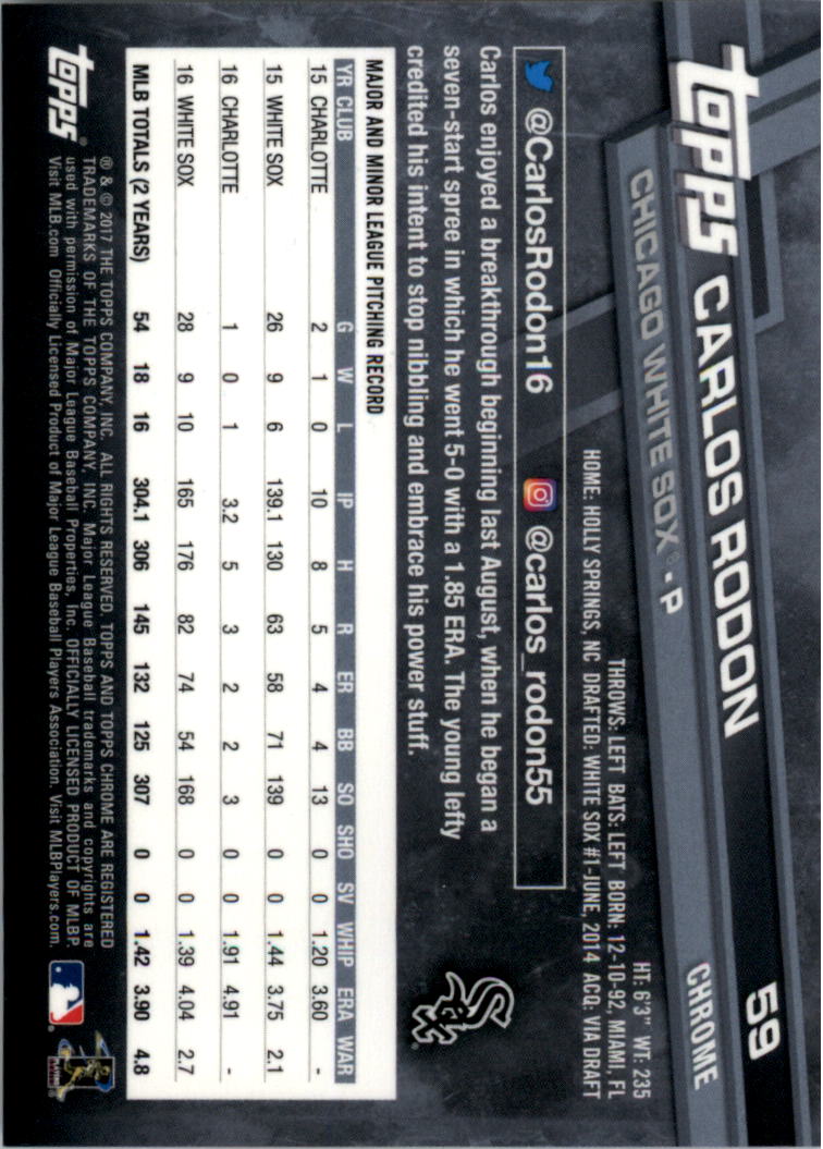 Béisbol Topps 2017 cromo edición zafiro 1-100 tú eliges - Imagen 117 de 199