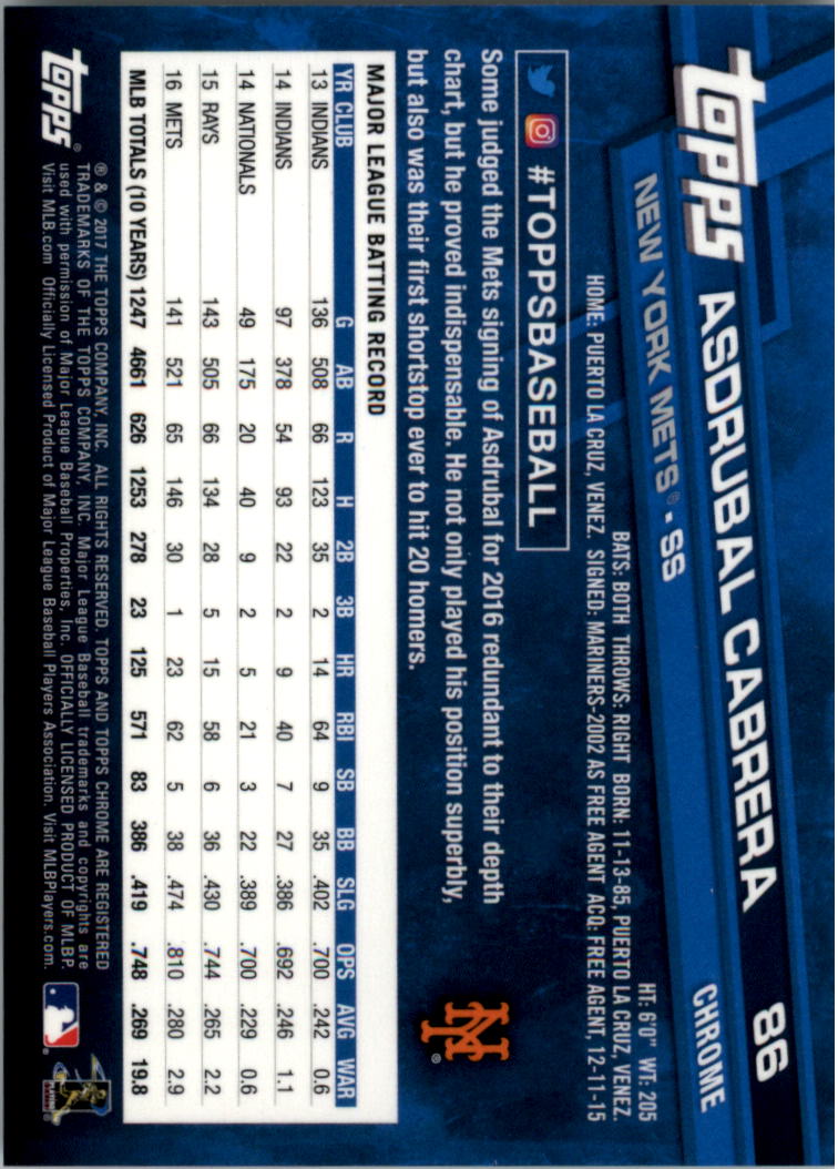 Béisbol Topps 2017 cromo edición zafiro 1-100 tú eliges - Imagen 171 de 199