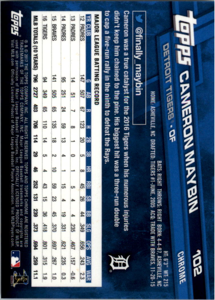 Béisbol Topps 2017 cromo edición zafiro 101-200 tú eliges - Imagen 5 de 201