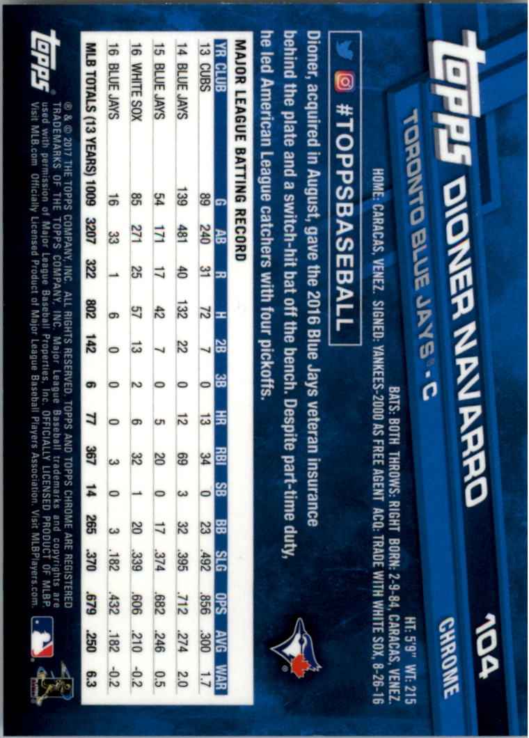 Béisbol Topps 2017 cromo edición zafiro 101-200 tú eliges - Imagen 9 de 201