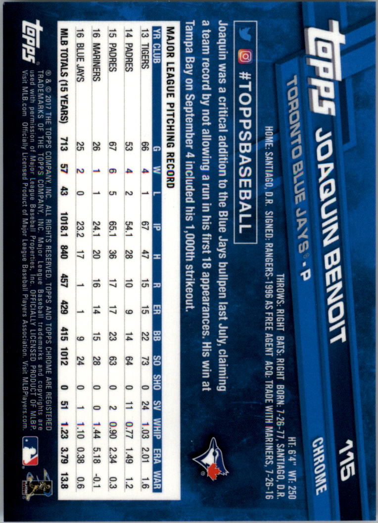 Béisbol Topps 2017 cromo edición zafiro 101-200 tú eliges - Imagen 31 de 201