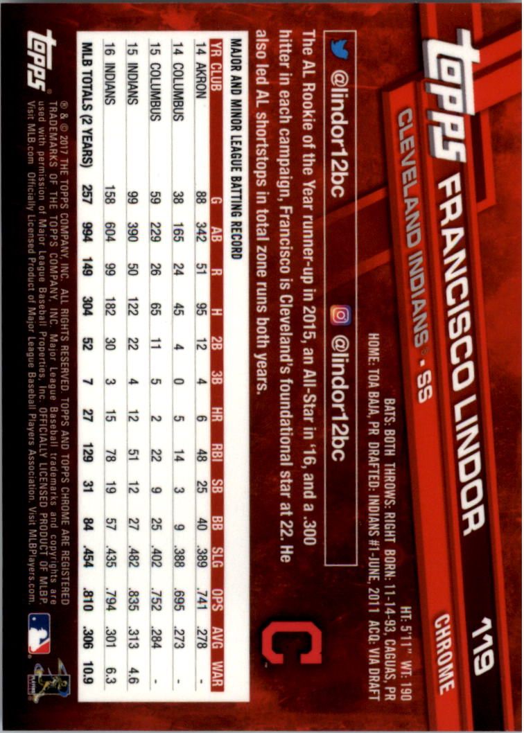Béisbol Topps 2017 cromo edición zafiro 101-200 tú eliges - Imagen 39 de 201