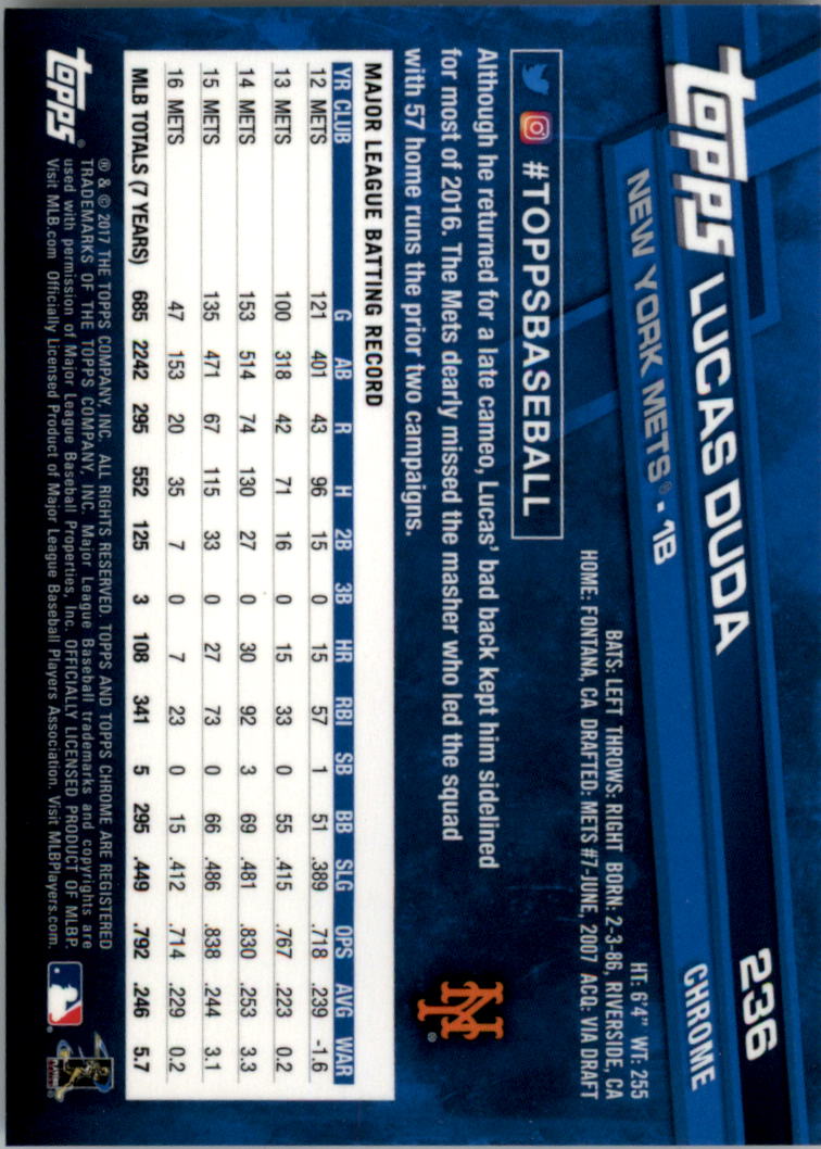 Béisbol Topps 2017 cromo edición zafiro 201-300 tú eliges - Imagen 73 de 197