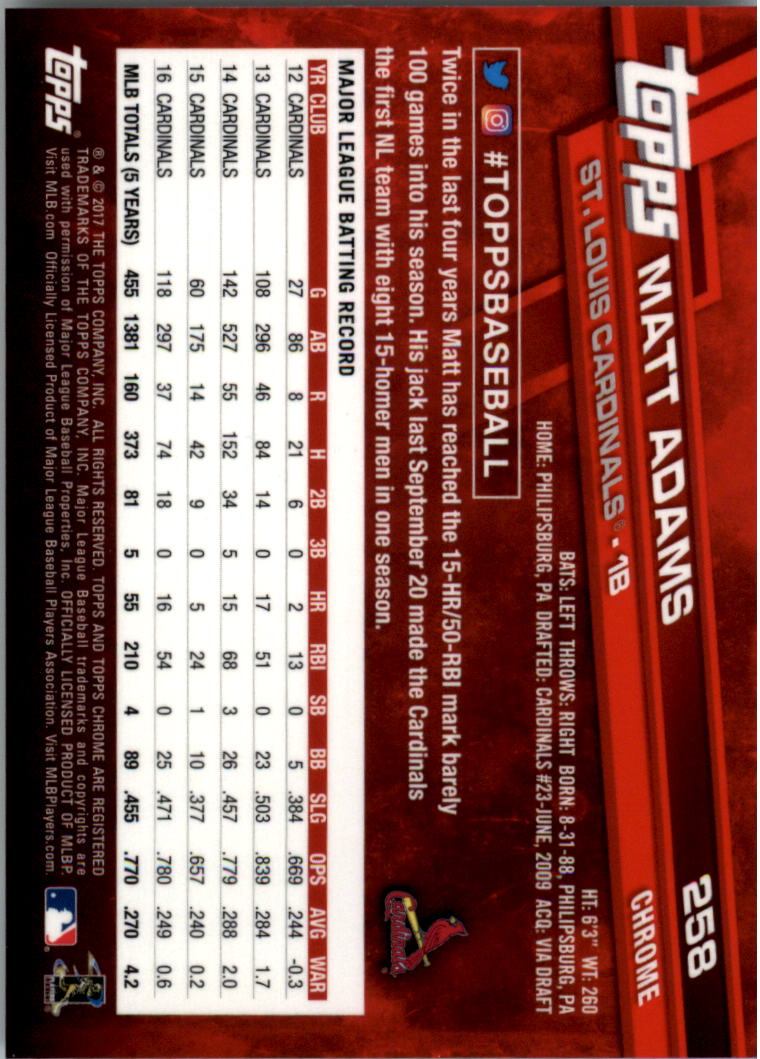 Béisbol Topps 2017 cromo edición zafiro 201-300 tú eliges - Imagen 117 de 197