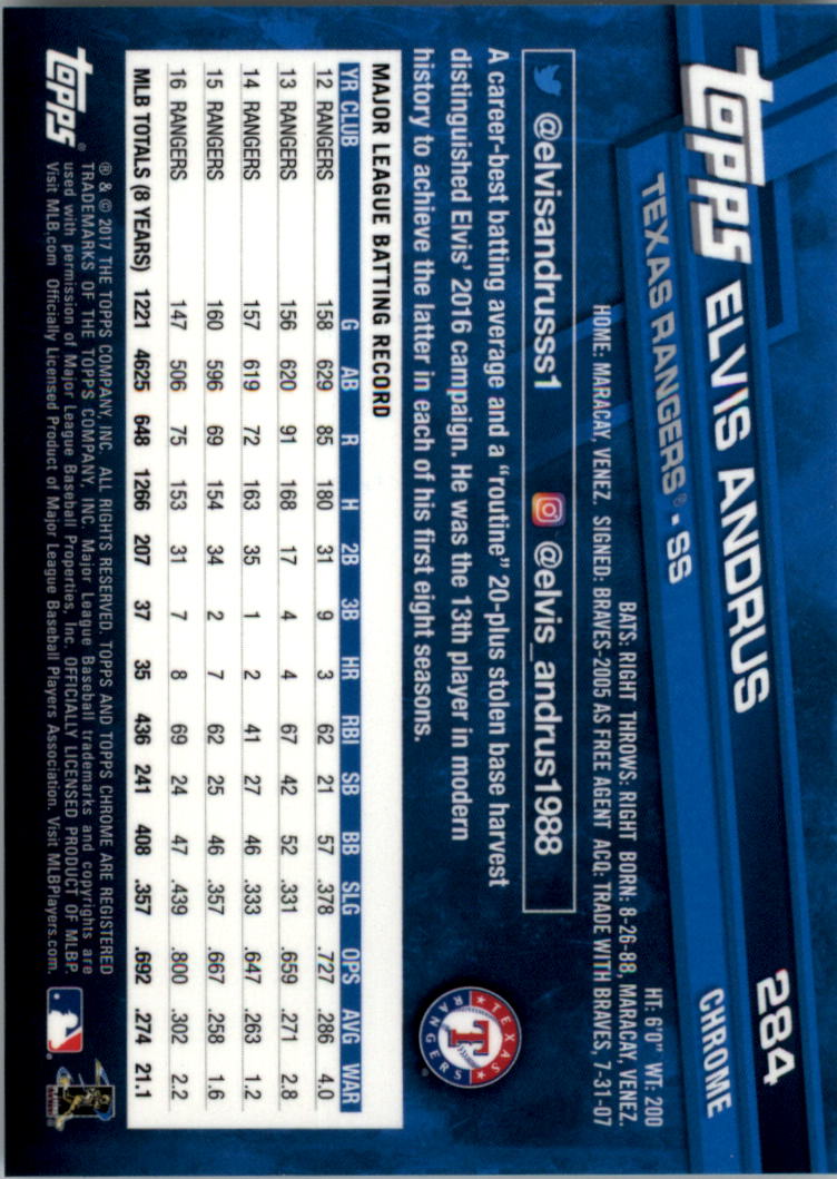 Béisbol Topps 2017 cromo edición zafiro 201-300 tú eliges - Imagen 167 de 197