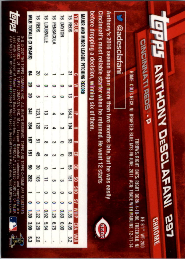 Béisbol Topps 2017 cromo edición zafiro 201-300 tú eliges - Imagen 191 de 197